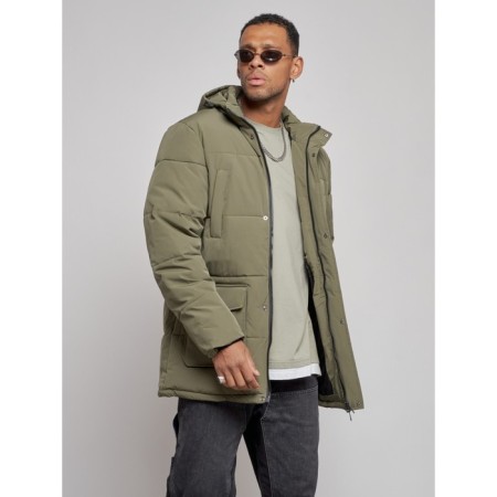 Extensive male winter park, size 52, green color-12