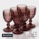 Magistro La-Channel's wine glasses, 250 ml, 9 × 17 cm, 6 pcs., Glass, pink