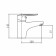 Fashun A1268 sink mixer, single -leaf, pour 120 mm, hygienic watering can, chrome