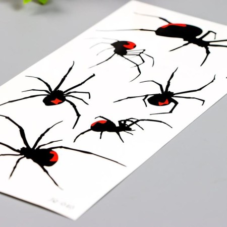 Tattoo on the body color "Spiders" 21x9.5 cm-1
