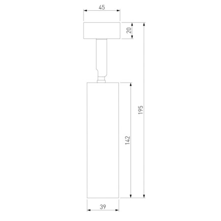 Lamp ceiling Elektrostandard, Diffe LED 39x39x197 mm, IP20, white, black color-2