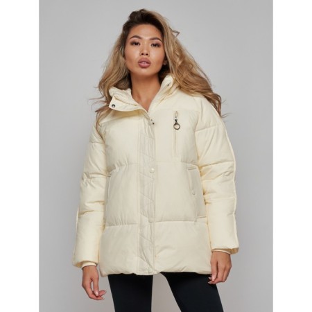 Winter jacket, size 42, beige color-8