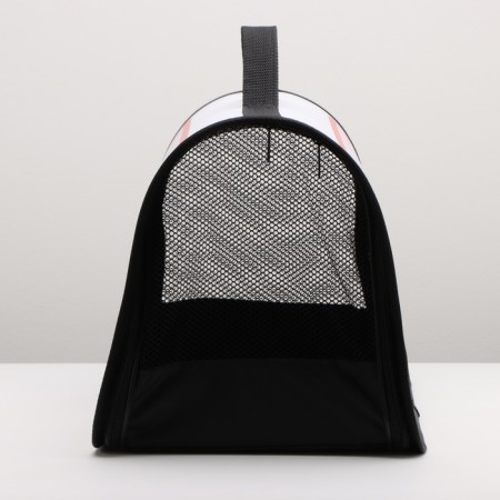 Bag - Frame Animal Carriage, 45 x 25 x 30 cm white with a dog-3