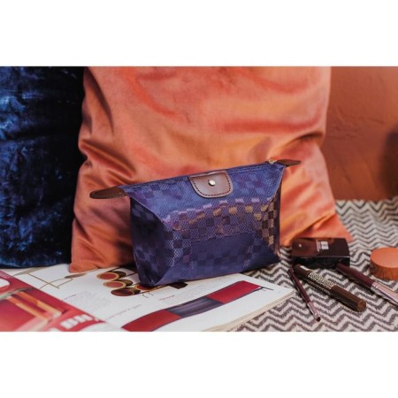 Cosmetic bag with lightning, dark blue color-3