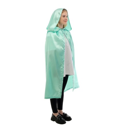 Carnival cloak of children, satin, color mint length 100cm-2