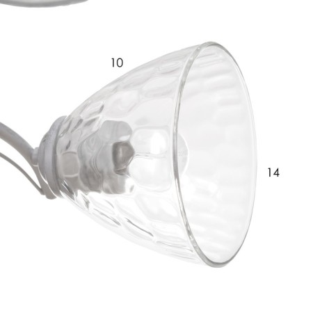 Riana chandelier 5x40W E27 white, silver 57x57x23cm-5