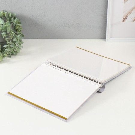 Photo album magnetic 20 sheets 23x28cm "Flower collection14 (3 white roses)"-4