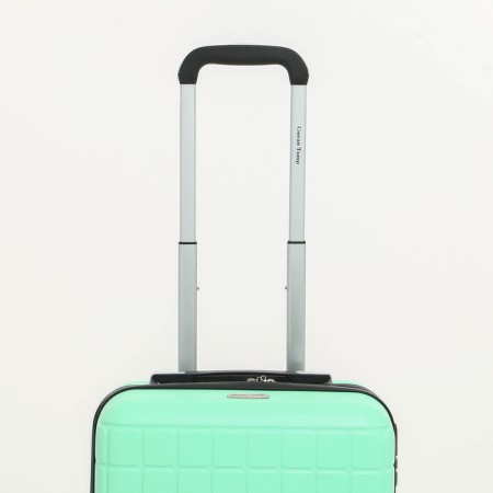 Small suitcase 20 "On a zipper, code castle, 4 wheels, mint color-4