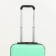 Small suitcase 20 "On a zipper, code castle, 4 wheels, mint color