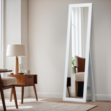 Mirror "White" 45x160 cm, floor, frame width 55mm