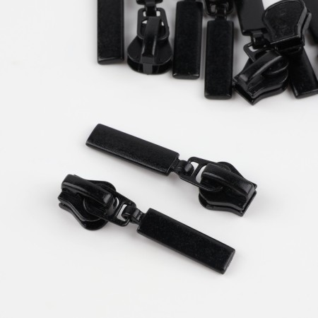 Automatic lock for lightning "Tractor", No. 5, 10 pcs, black color