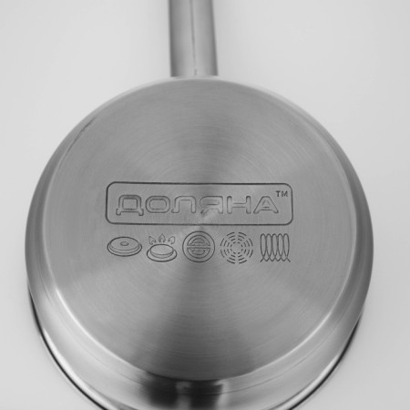 Stainless steel bucket “Grette”, 1.5 l, d = 16 cm, with a lid, a metal handle, induction-4