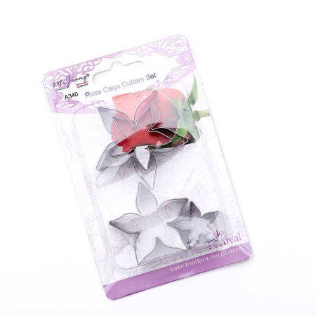 A set of forms for cutting the cookies of the “rose petals”, 4 pcs, chrome -colored color-3
