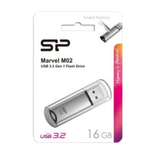 USB флеш накопитель 16 Gb Silicon Power Marvel M02 Silver USB 3.0 / SP016GBUF3M02V1S