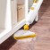 Steam mop KitFort KT-1048-1, 1300 W, 360 ml, cord 4.9 m, white-yellow
