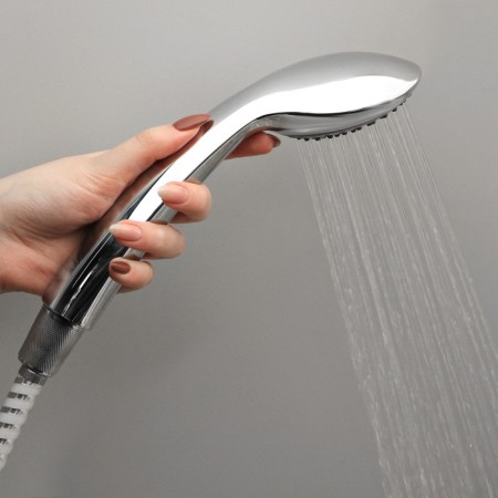 Shower watering can Accoona A323, 1 mode, plastic body, chromium color-5