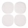 A set of reusable inserts for a bra, 6 layers, 4 pcs., White color