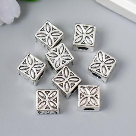 Busina for creativity Metal "Cube with petals" silver G503B1005 1x1.1 cm-2