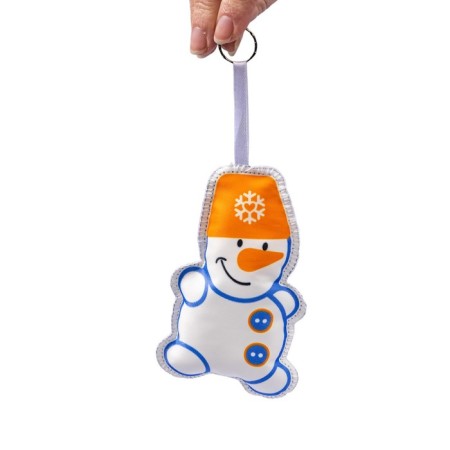 Soft toy "DIY keychain: Snowman"-2