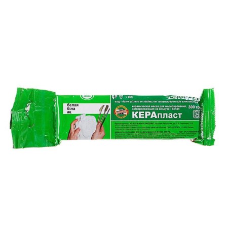 Mols for modeling KOH-I-NOOR KERAPLAST 131708, 300 g, selfless, polymer, white-1