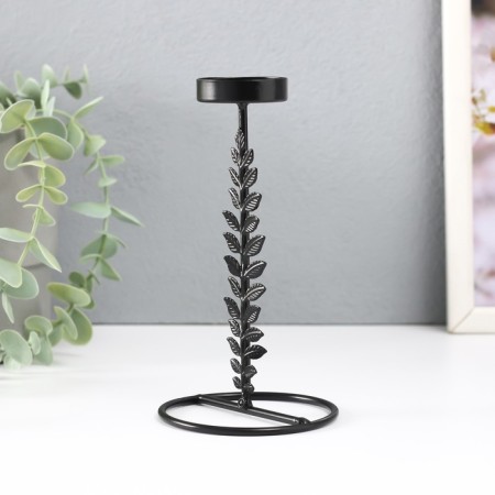 Summary Metal for 1 candle "Ventka with leaves" d = 4 cm 8x8x13.5 cm-4