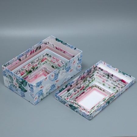 Set of boxes 10 in 1, gift packaging, “Flower garden”, 12 x 7 x 4 - 32.5 x 20 x 12.5 cm-8