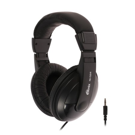 Ritmix RH-524 headphones, full-size, 99 dB, 32 Ohm, 3.5 mm, 2 m, black