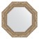 Mirror in the baguette frame, an antique silver vignette 85 mm, 55.4x55.4 cm