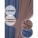 Set of curtains "Canvas", size 200x270 cm, 2 pcs, blue color, dusty rose