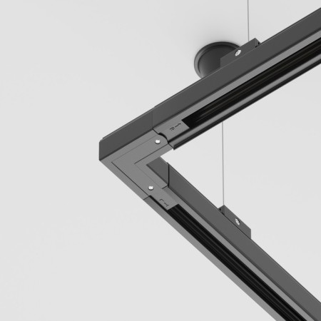 The internal corner Connector for the Technical TRA005CL-31B-R PAY STRECK system, 9.9x9.9x3.2 cm, black color is black-2