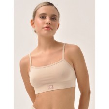 Female top on thin adjustable straps Mirey, size 46, bodily color