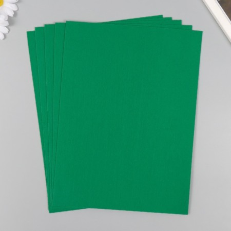 A set of felt 22x30 cm, 5 sheets, Korea, col. green-1
