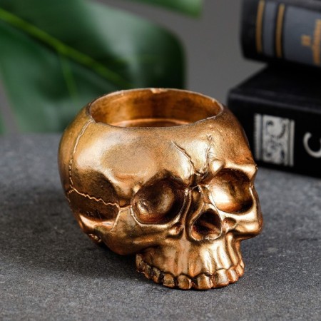 Skull Skull Bronze, 9x7x5cm-1