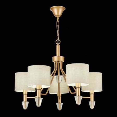 Suspended EVOLUCE lamp. Sle107003-05. VILEDE. 5x40 watts, E14, 61x61x46 cm, golden color-1