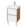Tumba under the Aquaton sink "Scandil 45", white color, rustic oak