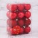 Set of balls plastic D-4 cm, 24 pcs "Disco Mix" Red Red