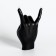 Figure candle "hand-koza", 10x4 cm, black