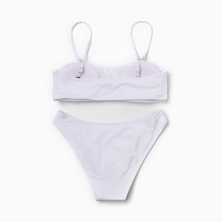 Female Separate swimsuit with minaku mesh color white, rr 48-7