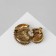 Brooch "Hedgehogs", black and white color in black gold