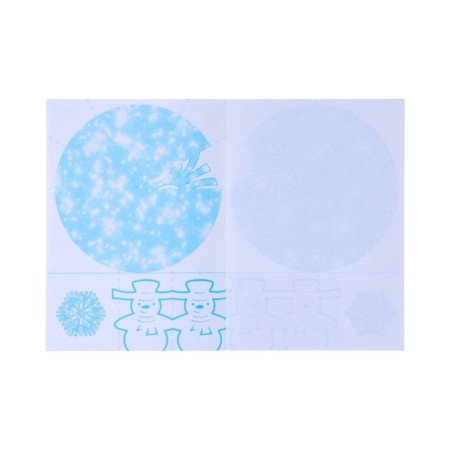 Set for design "Cut the snowflakes from paper - 1" 8 snowflakes, 2 garlands, 6 x 8 cm-2