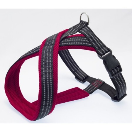 Hut-shaped holl, 44-55 x 2 cm, nylon, soft lining 4 cm, red