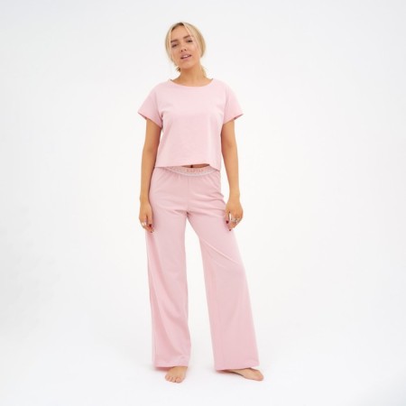 Female pajamas (T-shirt and trousers) KAFTAN "BASIC" size 44-46, pink color-2