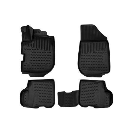 3D mats in the salon for Renault Sandero Stepway (II) 2013-2018 with a hatch handle, hb., 4 pcs.