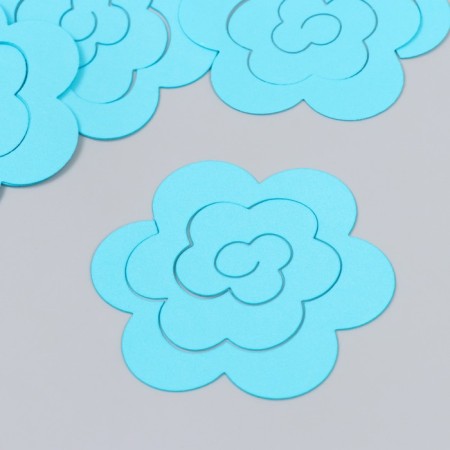 The workpiece of Foamiran "Flower Curly" 10x9.5 cm set 5 pcs. Directly blue-1