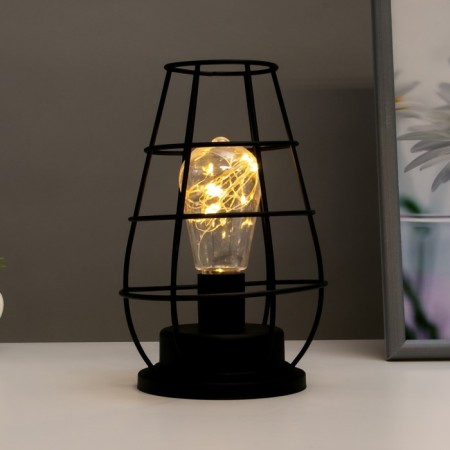 Nightlight "Light" LED from 3xaaa batteries Black 12x12x19 cm Risalux-1