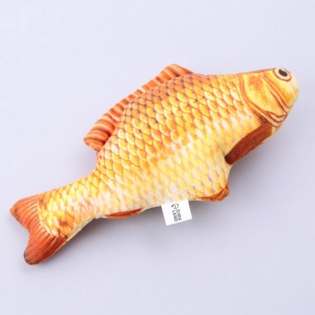 A toy for cats with mint "carp" from textiles, 20 cm-2