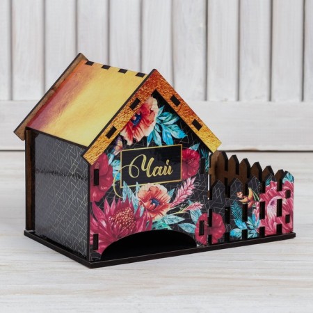 Tea house "Flowers", 10.5x12 cm-2