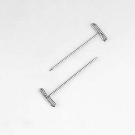 Portnovsky pins, T-shaped, 32 mm, 50 pcs, silver color-1
