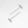 Portnovsky pins, T-shaped, 32 mm, 50 pcs, silver color