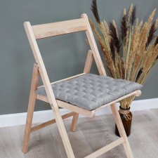 Siddle with buckwheat luster, size 43x43 cm, canvas, velor, color gray color